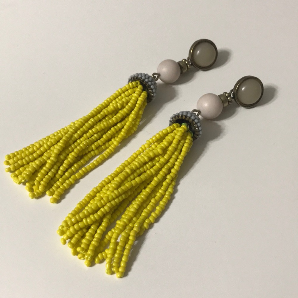 BAUBLEBAR Yellow Tassel Earrings